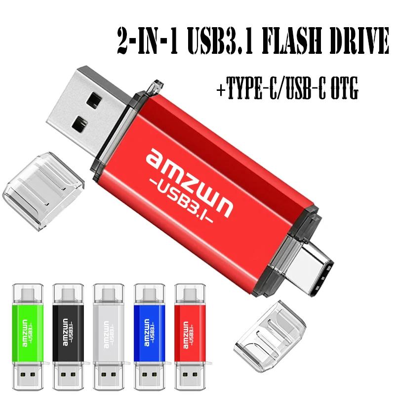 AMZWN  USB 3.1 ÷ ̺, 32GB USB 3.1, CŸ OTG  ̽, USB 3.1 ޸ ƽ, U ũ